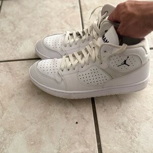 Jordan White High-Top Sneakers 👟 Jumpman access Dr scholls insoles read ✝️🔥